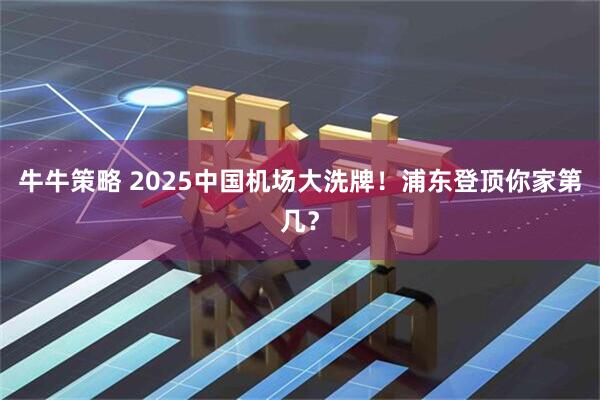 牛牛策略 2025中国机场大洗牌！浦东登顶你家第几？