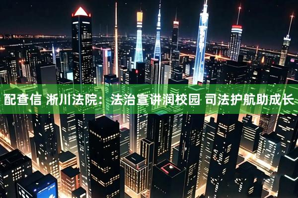 配查信 淅川法院：法治宣讲润校园 司法护航助成长