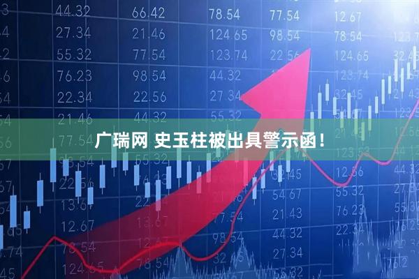 广瑞网 史玉柱被出具警示函！