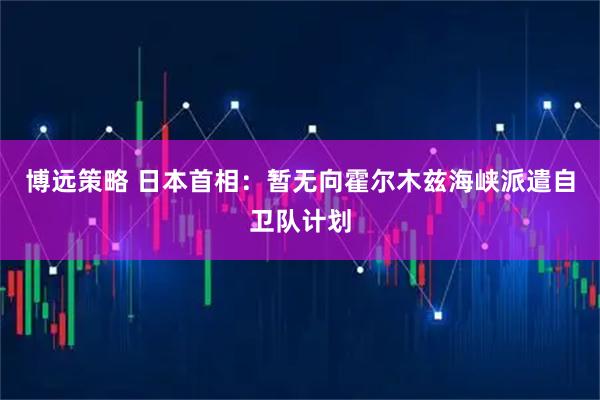 博远策略 日本首相：暂无向霍尔木兹海峡派遣自卫队计划
