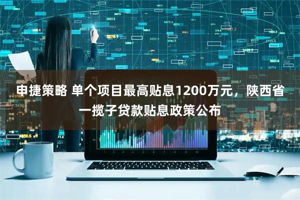 申捷策略 单个项目最高贴息1200万元，陕西省一揽子贷款贴息政策公布