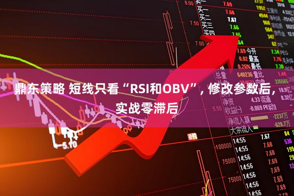 鼎东策略 短线只看“RSI和OBV”, 修改参数后, 实战零滞后