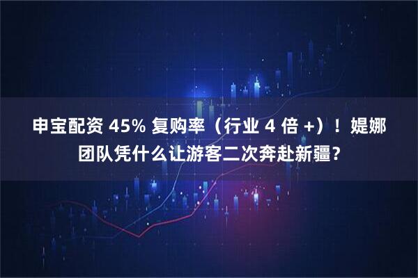 申宝配资 45% 复购率（行业 4 倍 +）！媞娜团队凭什么让游客二次奔赴新疆？
