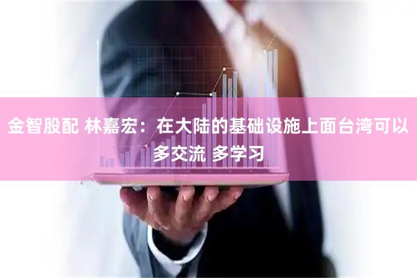 金智股配 林嘉宏：在大陆的基础设施上面台湾可以多交流 多学习