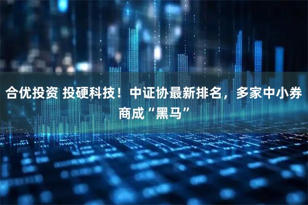 合优投资 投硬科技！中证协最新排名，多家中小券商成“黑马”